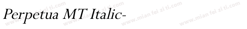Perpetua MT Italic字体转换